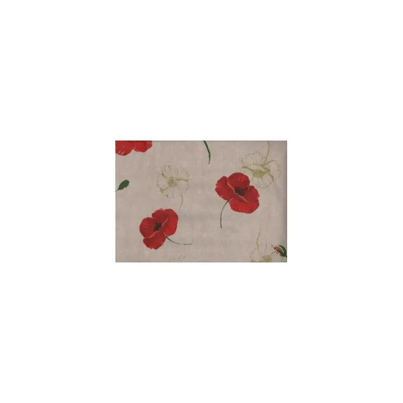 Toile cirée Coquelicots ronde